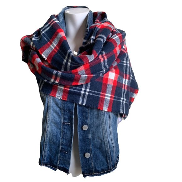 Gap 1969 Distressed Medium Ombre Wash Raw Hem Denim Vest with Flap Pockets XS - Picture 8 of 10